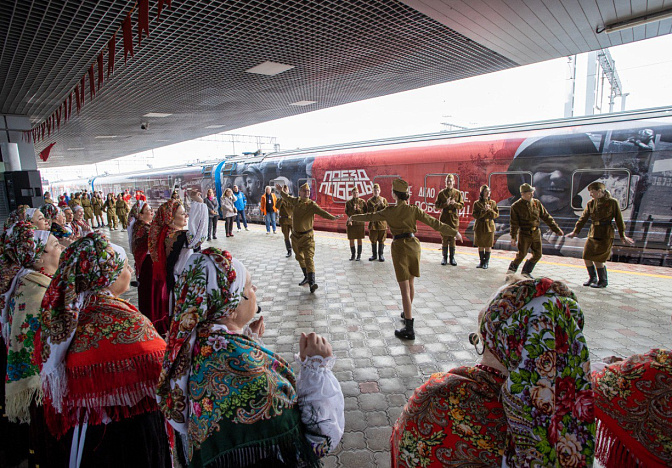 «Поезд Победы» прибыл в Анапу 2 апреля